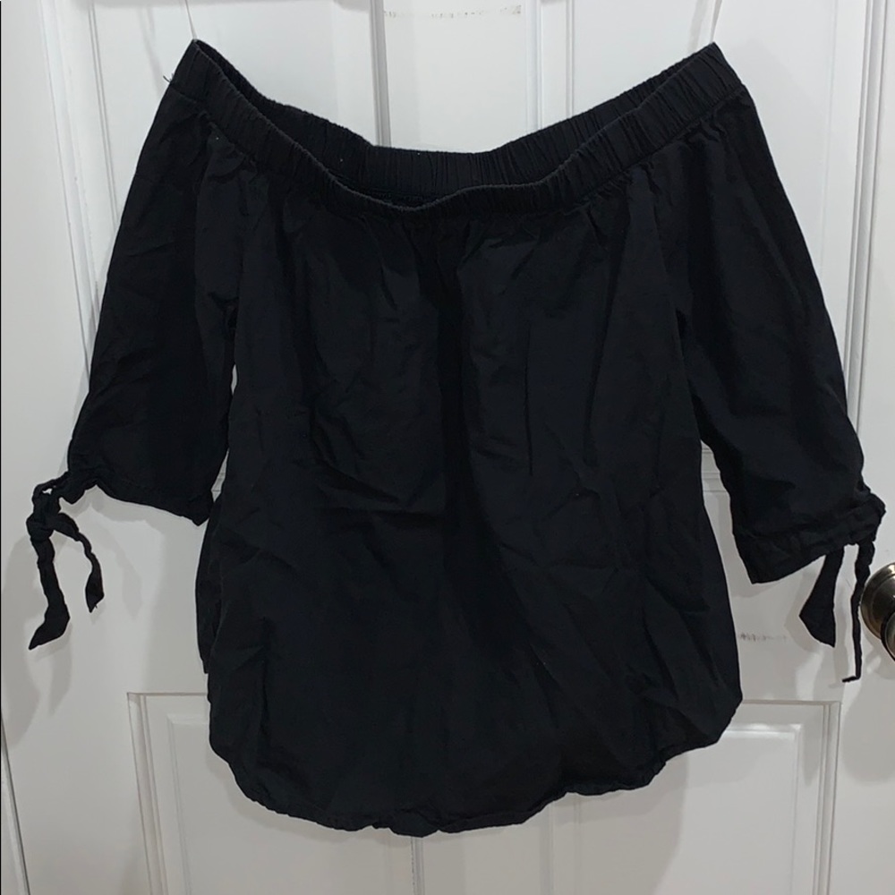 Revamped off the shoulder 1/2 sleeve shirt